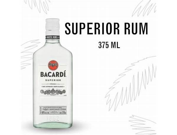 Bacardi superior rum food facts