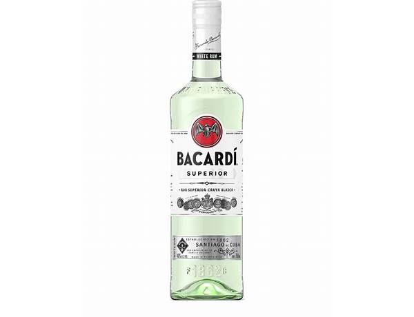 Bacardi superior rum nutrition facts