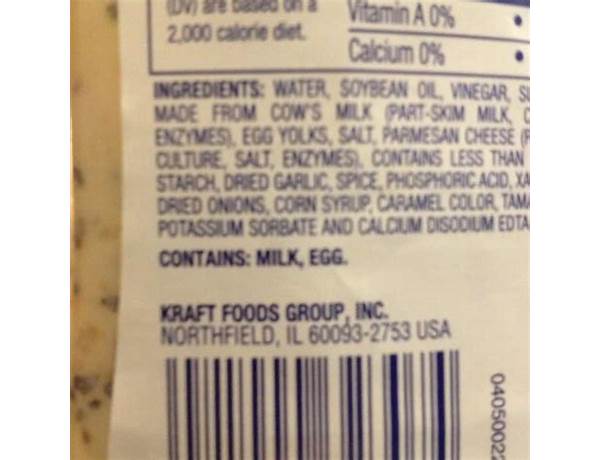 Bacon caesar dressing food facts