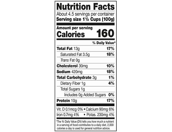 Bacon caesar dressing nutrition facts