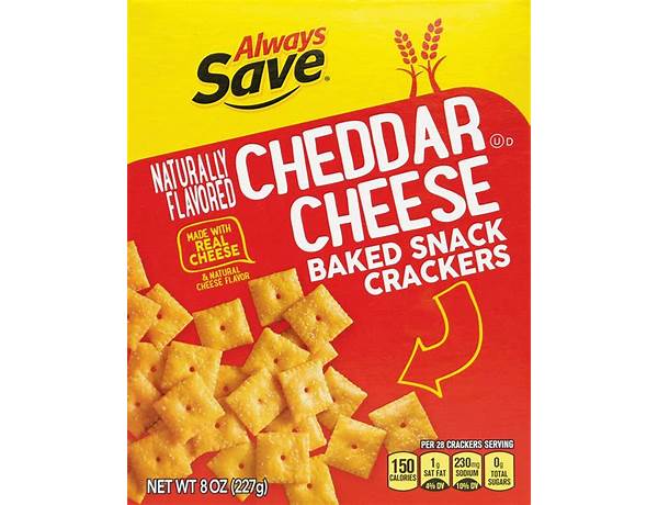 Baked naturally falovred cheese crackers ingredients