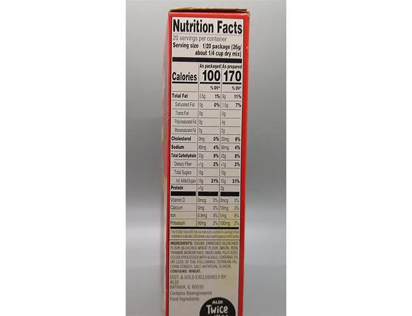 Baker’s corner baking mix nutrition facts