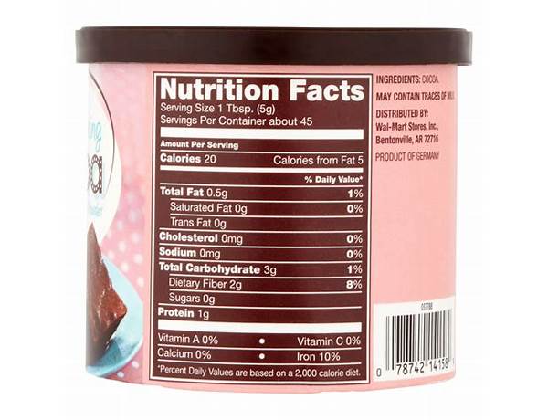 Baking cocoa food facts