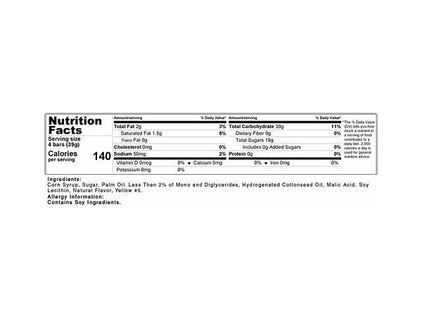 Banana laffy taffy nutrition facts