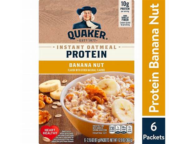 Banana nut protein instant oatmeal food facts