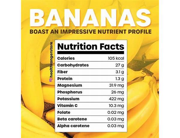 Bananes nutrition facts