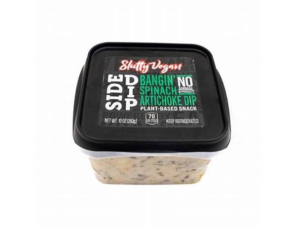 Bangin' spinach artichoke dip plant based snack food facts