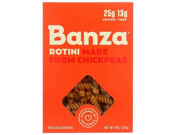 Banza chickpea pasta food facts