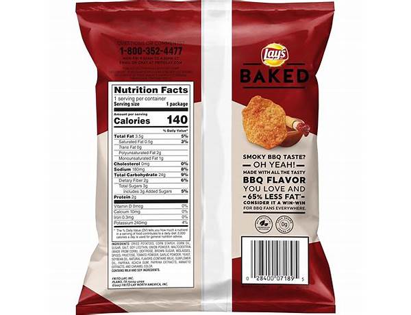 Barbecue flavored potato chips food facts