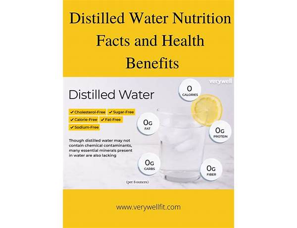 Basically, distilled water nutrition facts