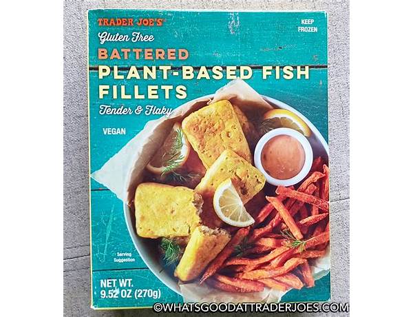 Battered plant-based fish fillets food facts