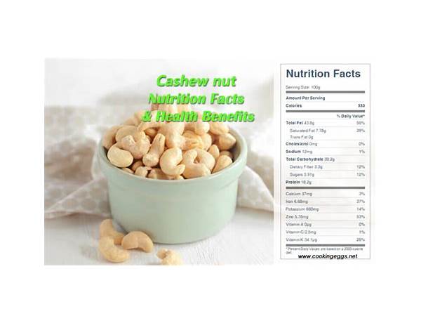 Bbq cashews food facts