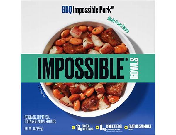 Bbq impossible pork tm food facts
