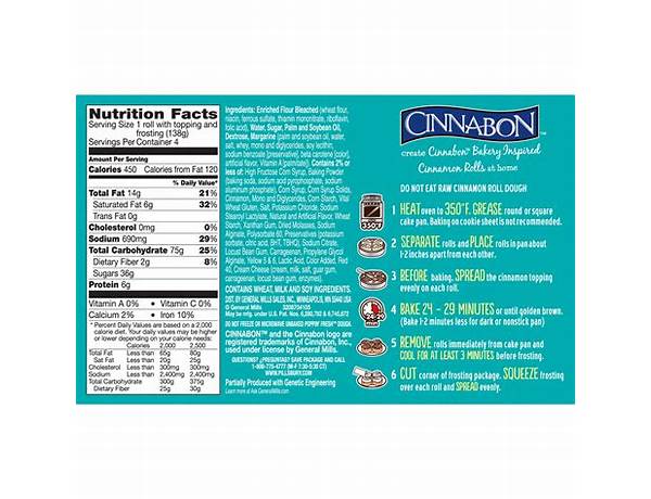 Bc 8ct cinnamon rolls cc nutrition facts