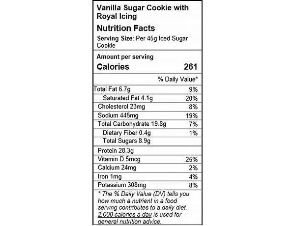 Bc roll sugar cookie nutrition facts