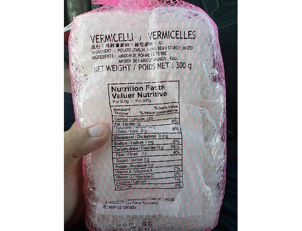 Bean vermicelli nutrition facts