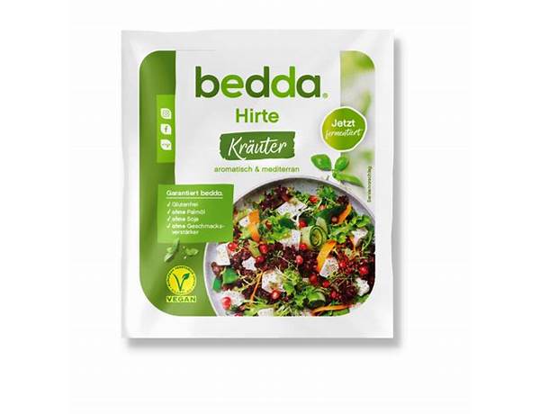 Bedda vegan hirte kräuter ingredients