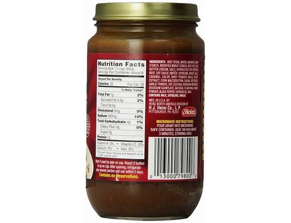 Beef gravy nutrition facts