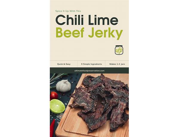Beef jerky: chili lime ingredients