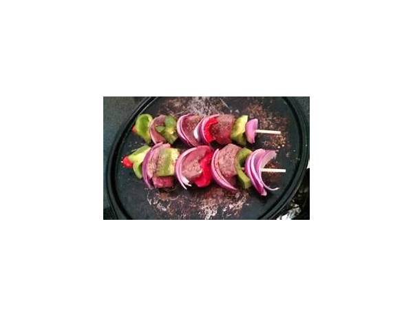 Beef shish kabobs with vegetables nutrition facts