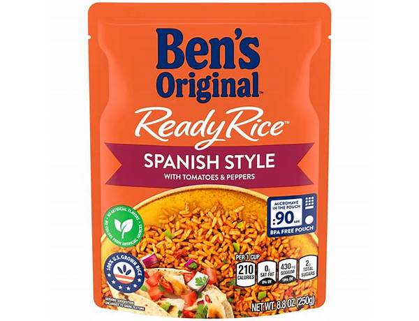 Ben’s original ready rice spanish style food facts