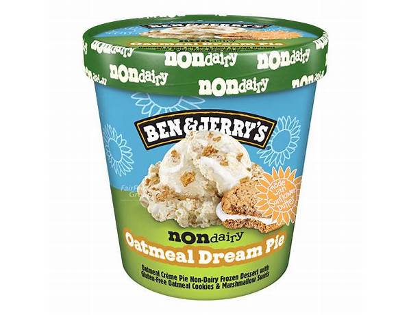 Ben and jerry'snon dairy oatmeal dream pie ice cream food facts