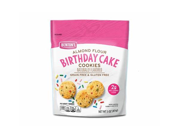 Bentons almond flour birthday cake cookies food facts