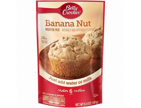 Betty crocker banana nut muffin mix nutrition facts
