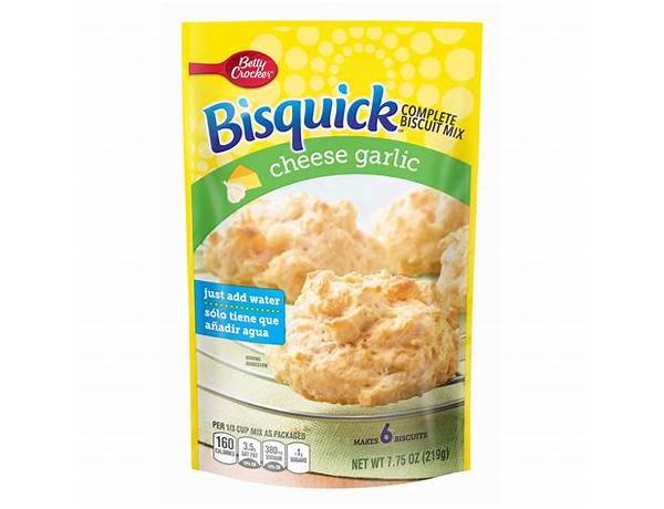 Betty crocker bisquick complete cheese garlic biscuit mix food facts