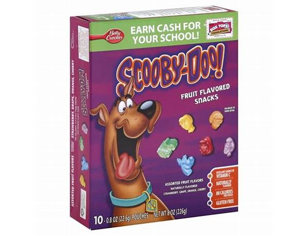 Betty crocker scooby-doo! fruit flavored snacks, 10 ct food facts