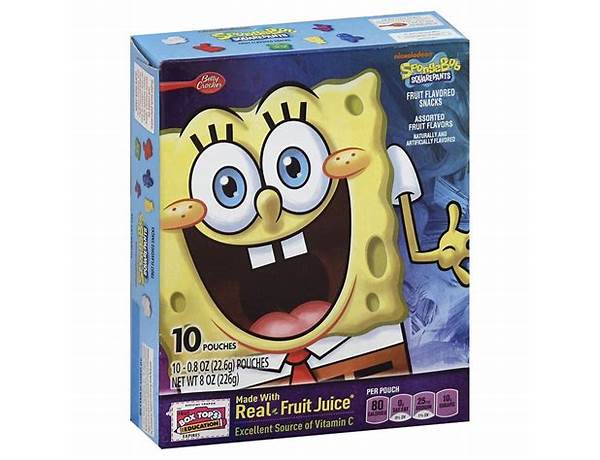 Betty crocker spongebob fruit flavored snacks 10 count nutrition facts