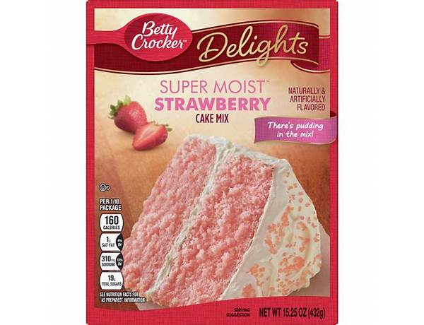 Betty crocker strawberry cake mix food facts