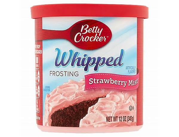 Betty crocker whipped strawberry mist frosting food facts