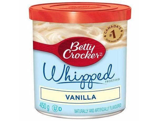 Betty crocker whipped vanilla frosting food facts