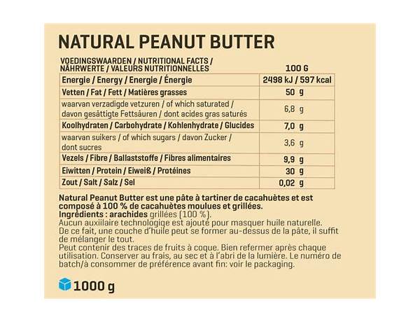 Beurre de cacahuète nutrition facts