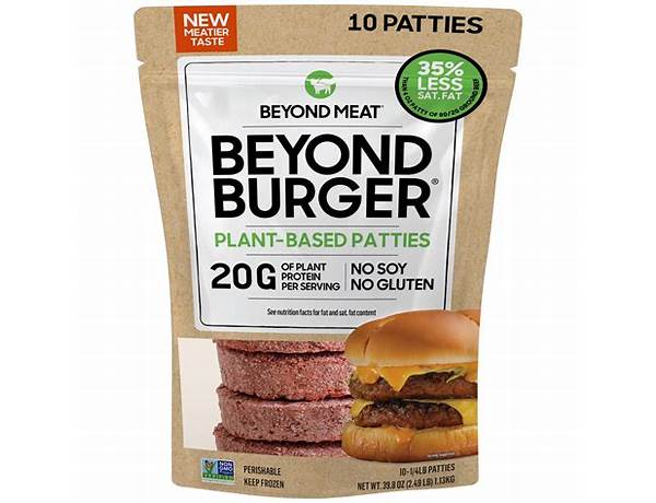 Beyond burger plant-based patties food facts