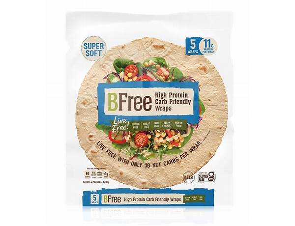 Bfree high protein carb friendly wraps - food facts