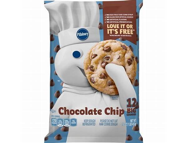 Big deluxe chocolate chip cookie dough with hershey& food facts