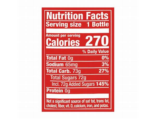 Big red nutrition facts