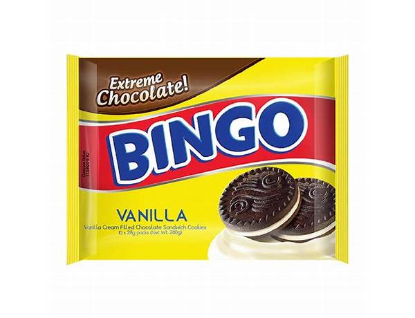 Bingo vanilla pack food facts