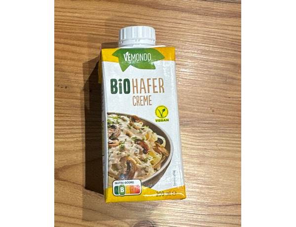 Bio hafer creme food facts