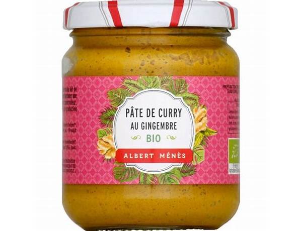 Bio pâte de curry au gingembre food facts