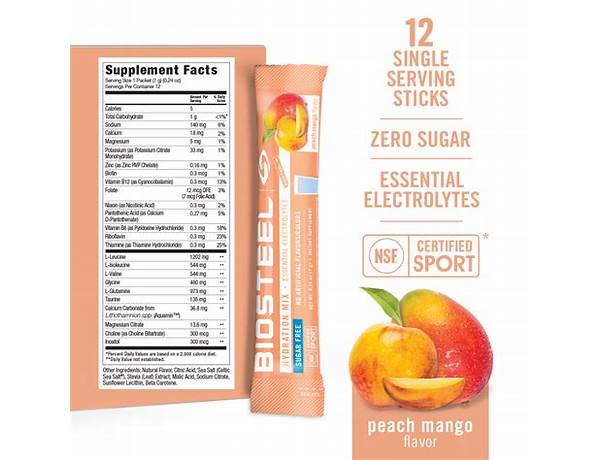 Biosteel peach mango ingredients