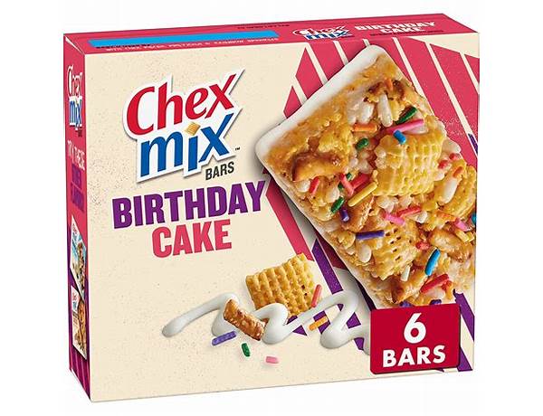 Birthday cake chex mix bars food facts