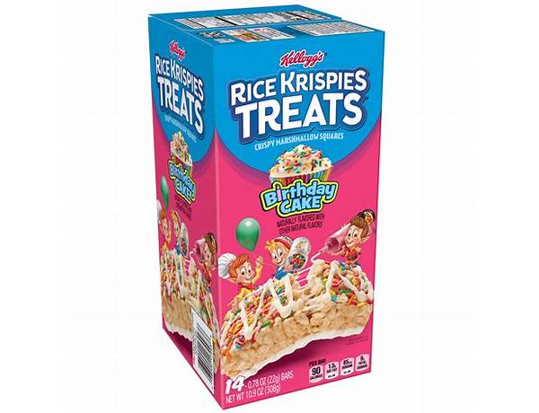 Birthday cake rice crispy treat food facts