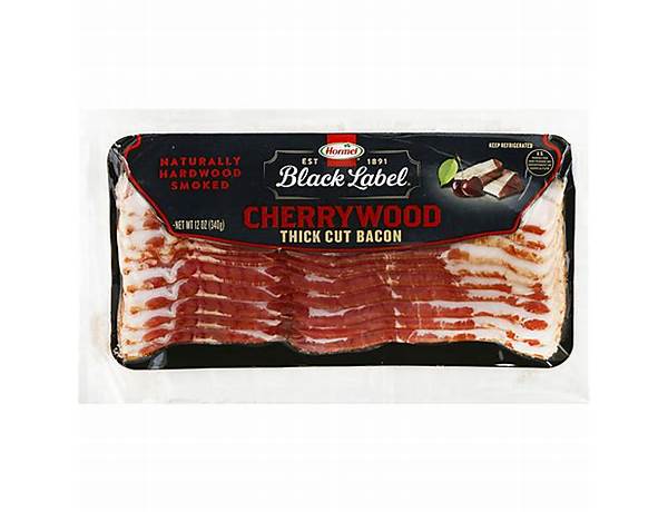 Black label, cherry wood thick cut bacon food facts
