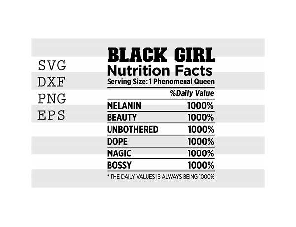 Black night nutrition facts