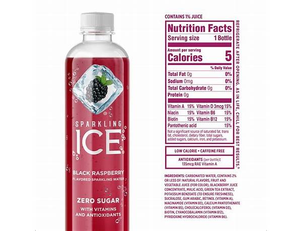 Black razz berry sparkling water food facts