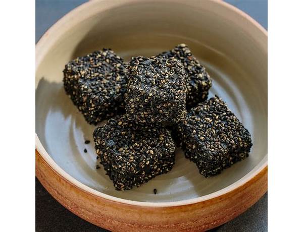 Black sesame paste coated rice puff snacks food facts