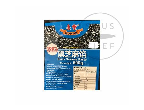 Black sesame paste coated rice puff snacks ingredients